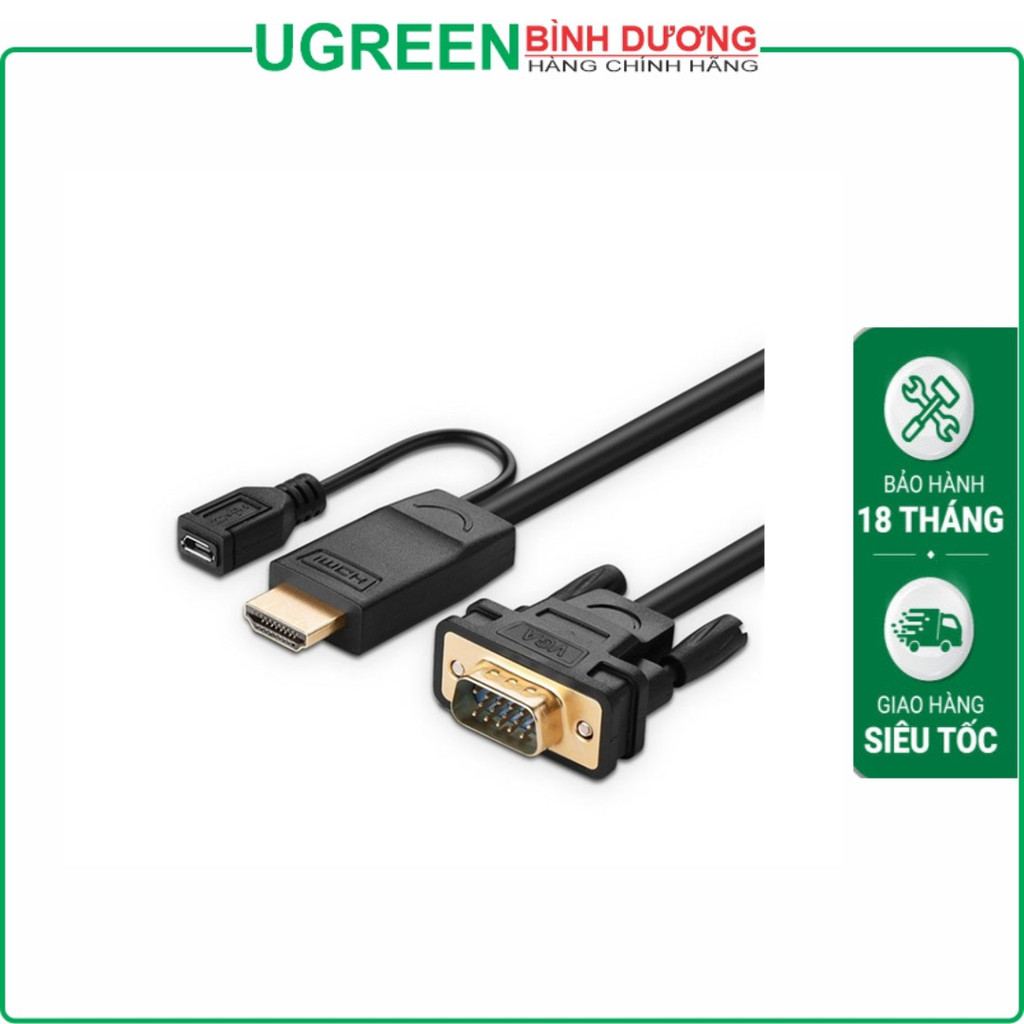 Cáp chuyển đổi 1 chiều HDMI To VGA UGREEN 30449
