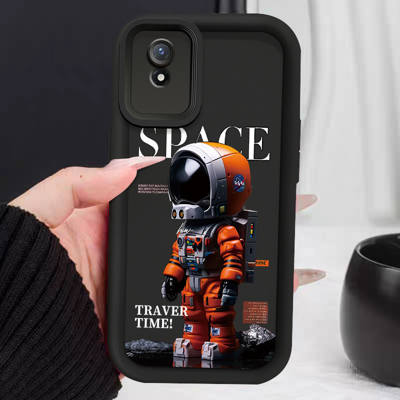 Ốp Lưng Cho VIVO Y02 Y02A Y02s Y02T Vỏ Mềm Chống Sốc Silicon Space Man Điện Thoại
