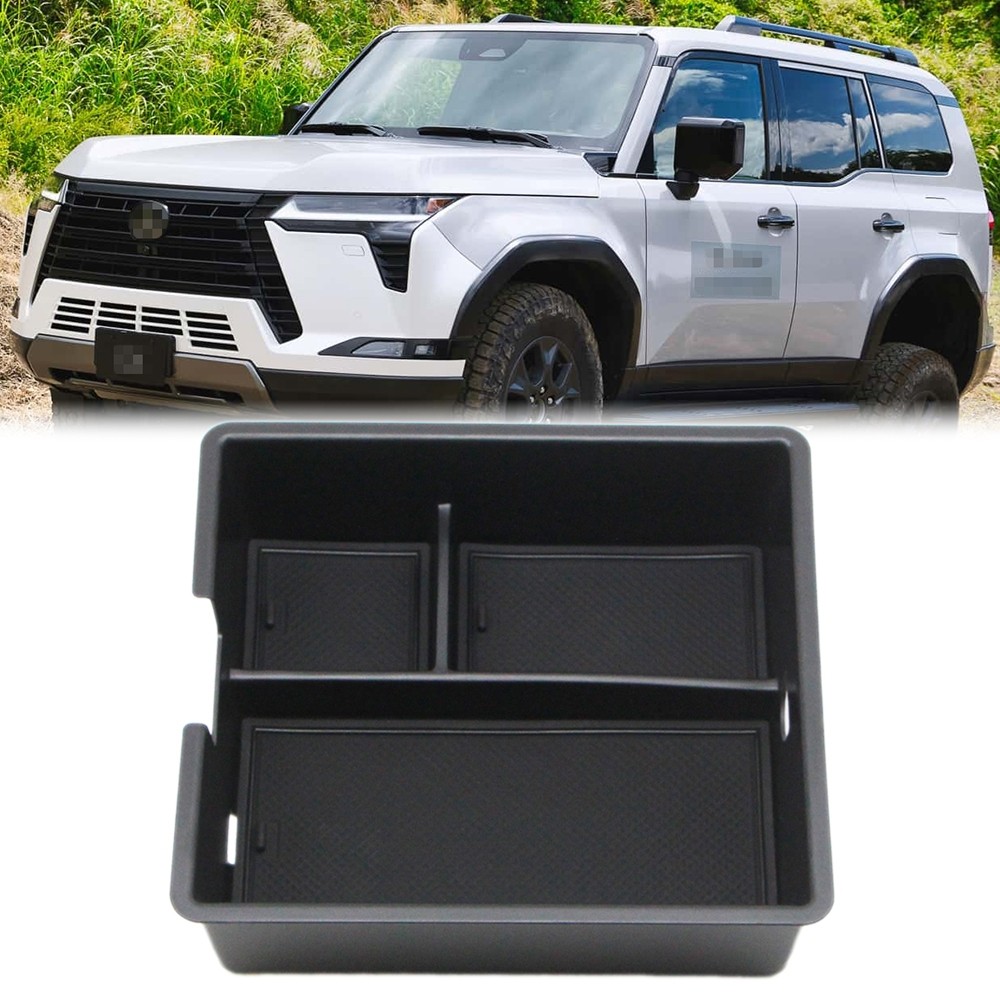 Hộp lưu trữ tay vịn có thảm chống trượt cho Lexus GX GX550 GX550h J250 2024 + Giá đỡ khay trung tâm 