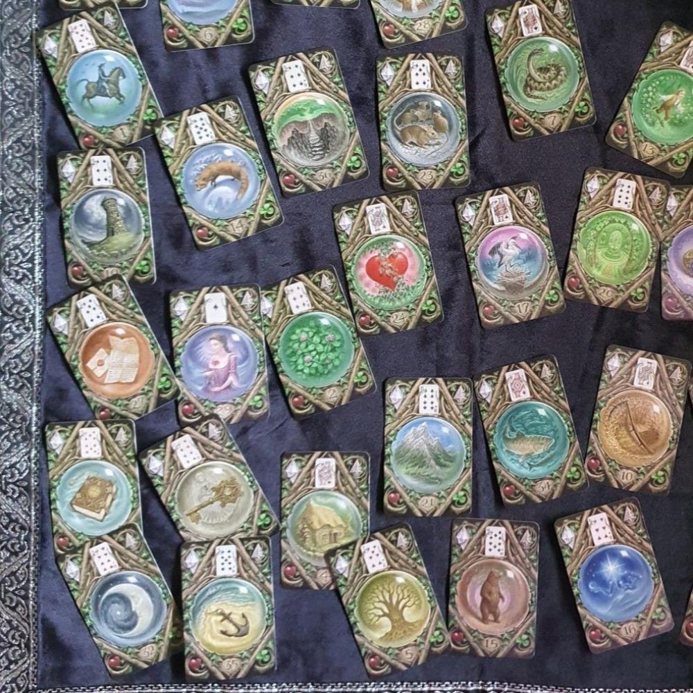 10.4 * 7.3cm The Enchanted Lenormand Oracle 39 lá bài ma thuật để tiết lộ bản thân thực sự của bạn v