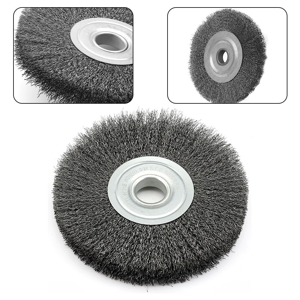 [BÁN FLASH] Bàn chải bánh xe bằng thép không gỉ uốn phẳng 4,5In cho AngleGrinder 0,52in Bore-LUSH