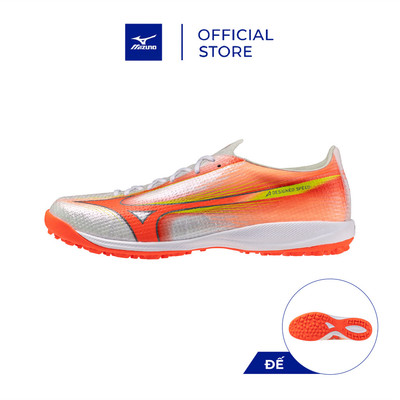 Giày Bóng đá Unisex MIZUNO ALPHA III ELITE AS Trắng/Cam cháy/Vàng ánh xanh - P1GD266254