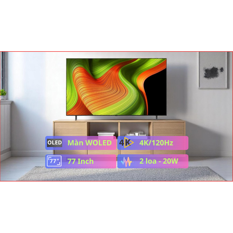 Smart Tivi OLED LG AI 4K 77 inch OLED77B5PSA 2025 - Indonesia Bảo hành hãng
