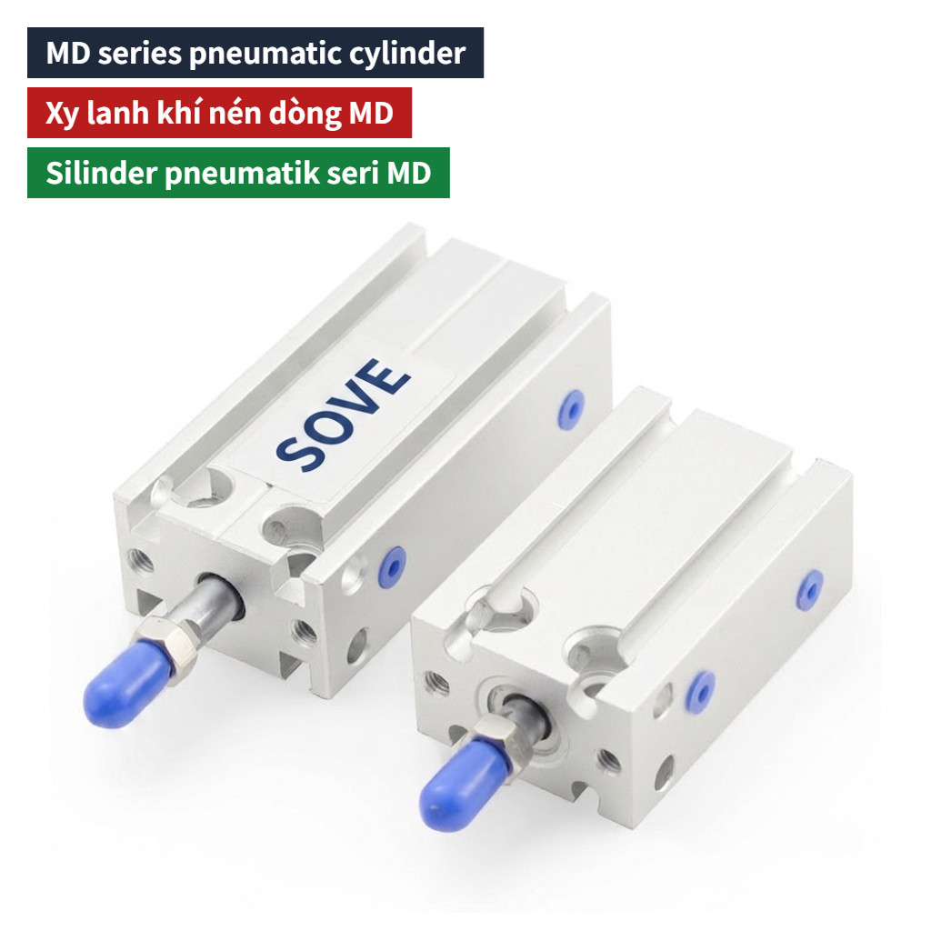 MD Mounting Cylinder, Micro Mini Pneumatic Component, Hard Anodized Wear Resistant Cylinder Body