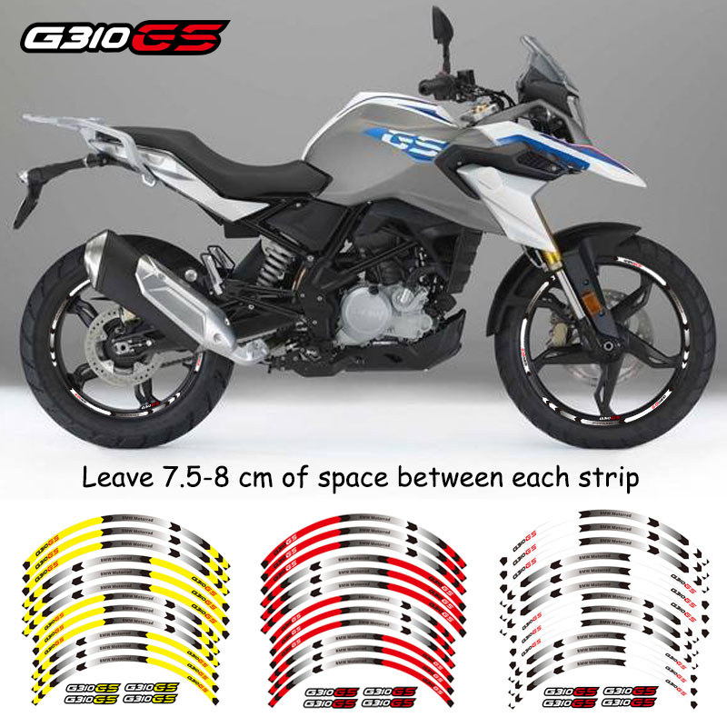 Xe Máy Bên Ngoài Bánh Xe Miếng Dán decal Vành Sọc Phản Quang decal moto Dán Cho Xe BMW G310GS G 310 