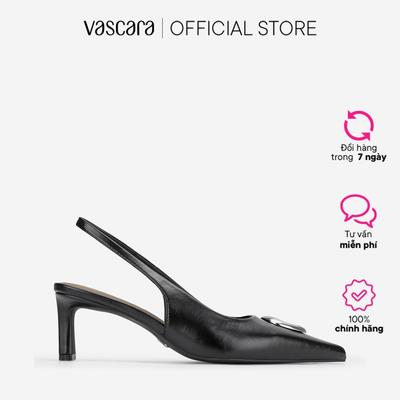 Vascara Giày Bít Mũi Nhọn Phối Trang Trí Hình Khối Cách Điệu - BMN 0757