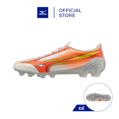 Giày Bóng đá Unisex MIZUNO ALPHA III PRO Trắng/Cam cháy/Vàng ánh xanh - P1GA266454