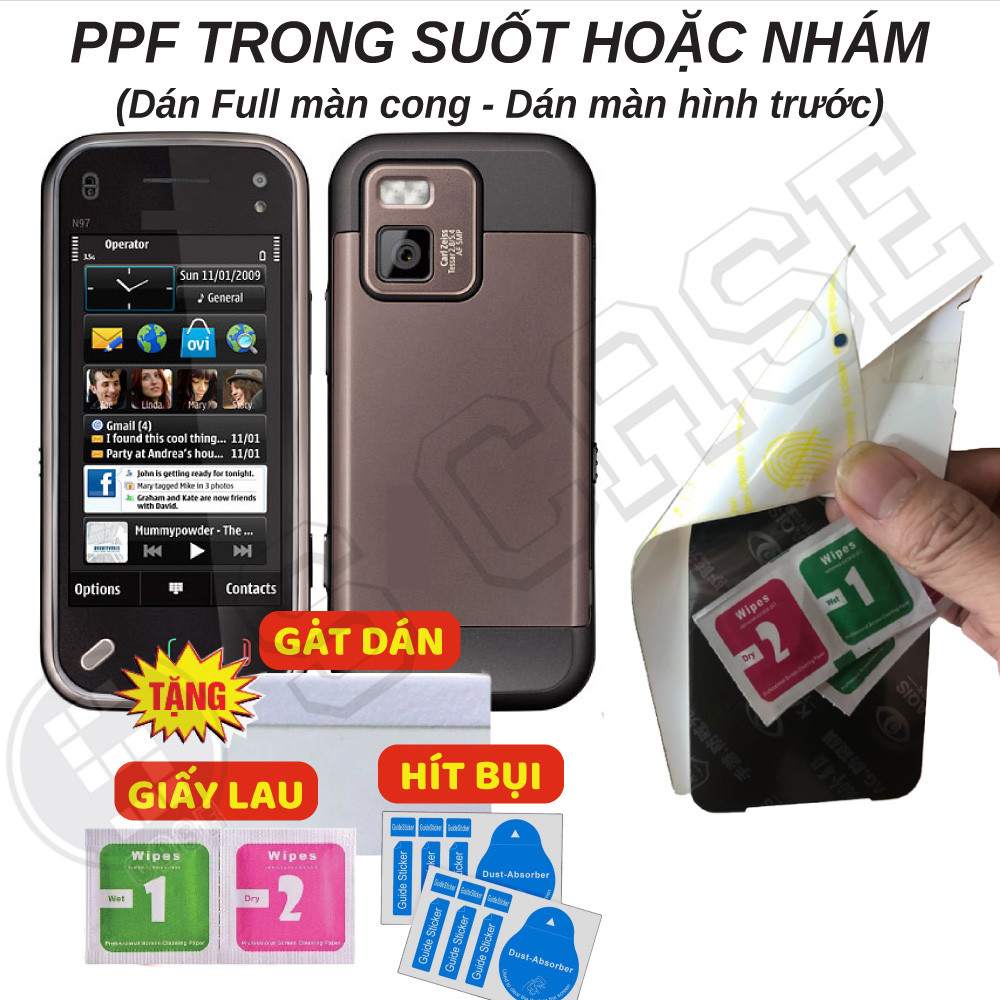 Dán PPF Full Màn Cho Nokia N97 Mini - Trong Suốt Hoặc Nhám Mờ Chống Vân Tay