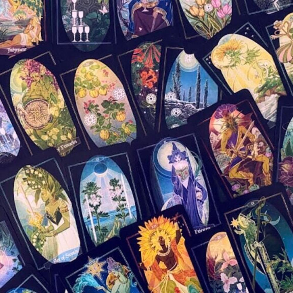 10.3 * 6cm The Children of Ostara Tarot Deck 78 Bộ bài Tarot Dựa trên RWS Minh họa trơn tru