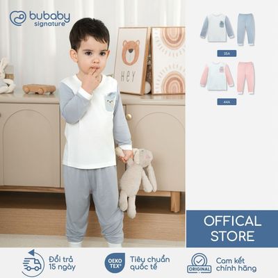 BU Baby Bộ dài tay túi Bunny, bộ đồ trẻ em mặc ngủ thoải mái | Quần áo cao cấp mềm mịn | SVS1101TN