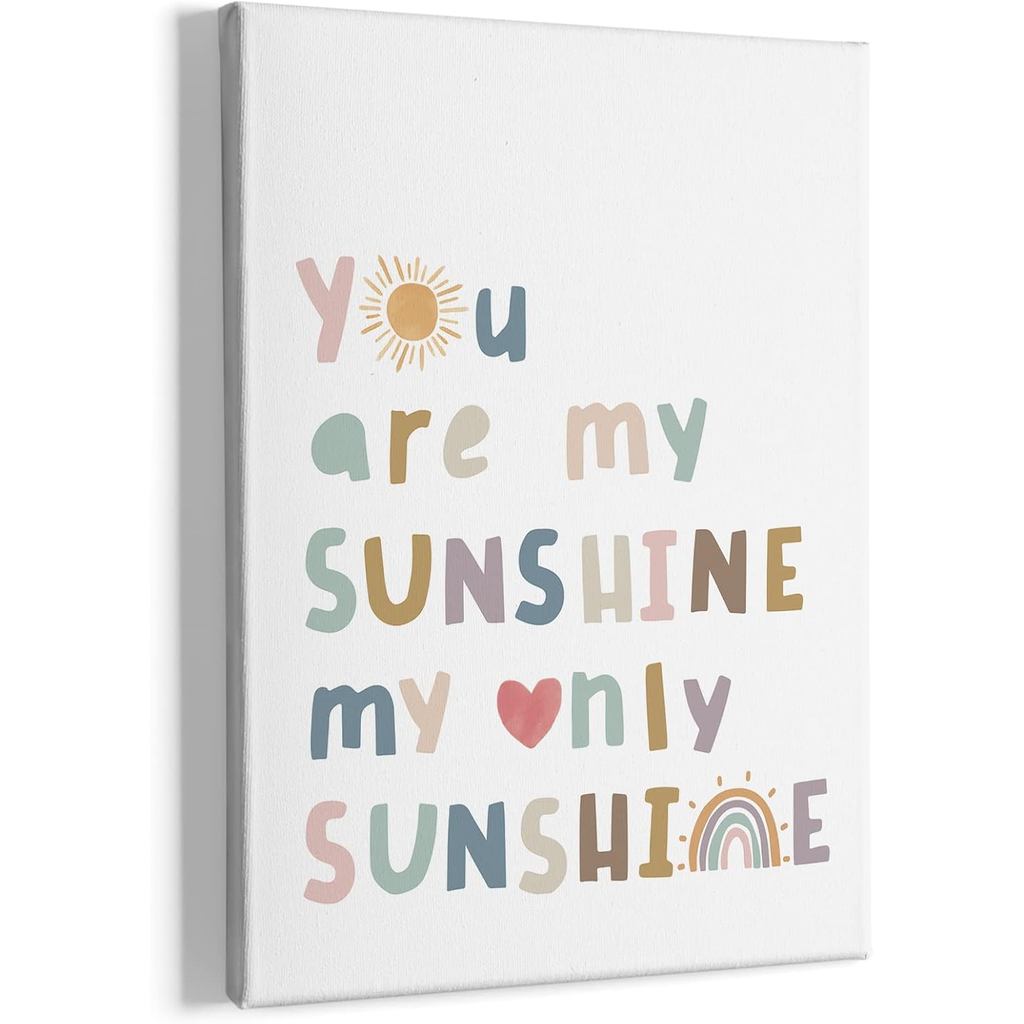 Boho You Are My Sunshine My Only Sunshine Khung Canvas Tranh Treo Tường Nghệ Thuật Trang Trí Truyền 