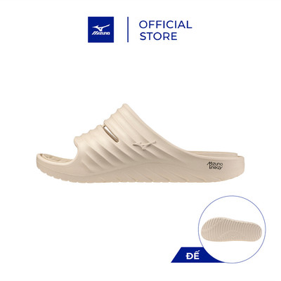 Dép Sandals Unisex MIZUNO ENERZY SLIDE Vàng beige nhạt/Vàng beige nhạt - P1GJ260005