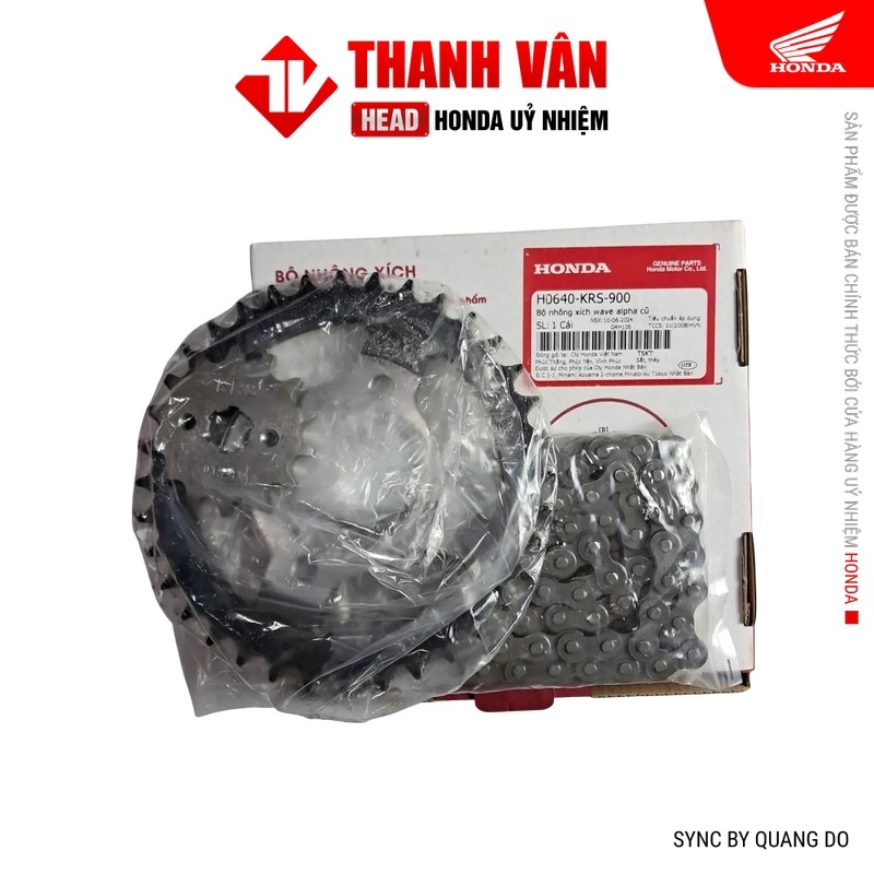 Bộ Nhông Xích (NSD) Honda Wave Alpha Nhỏ, Wave Zx (H0640Krs900)