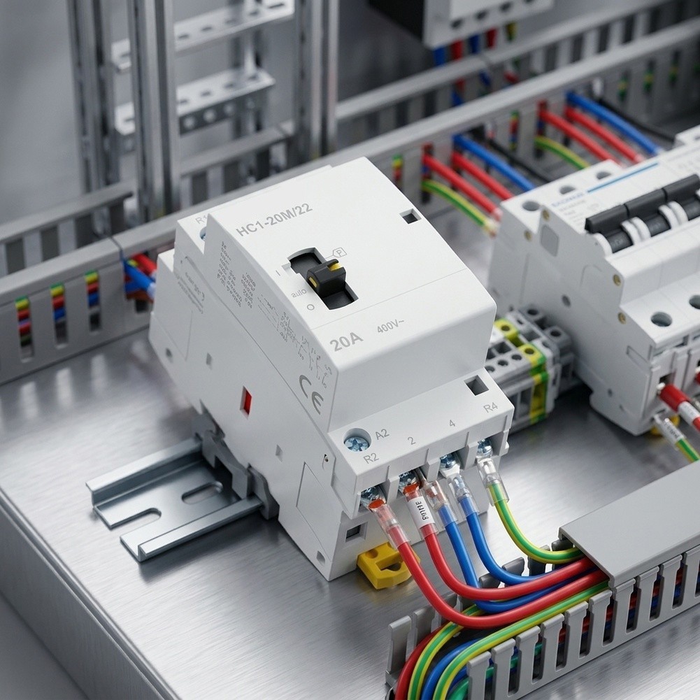 [new15] Bộ tiếp xúc AC 4 cực 110V 20A 2 thường mở 2 thường đóng thích hợp cho HVAC