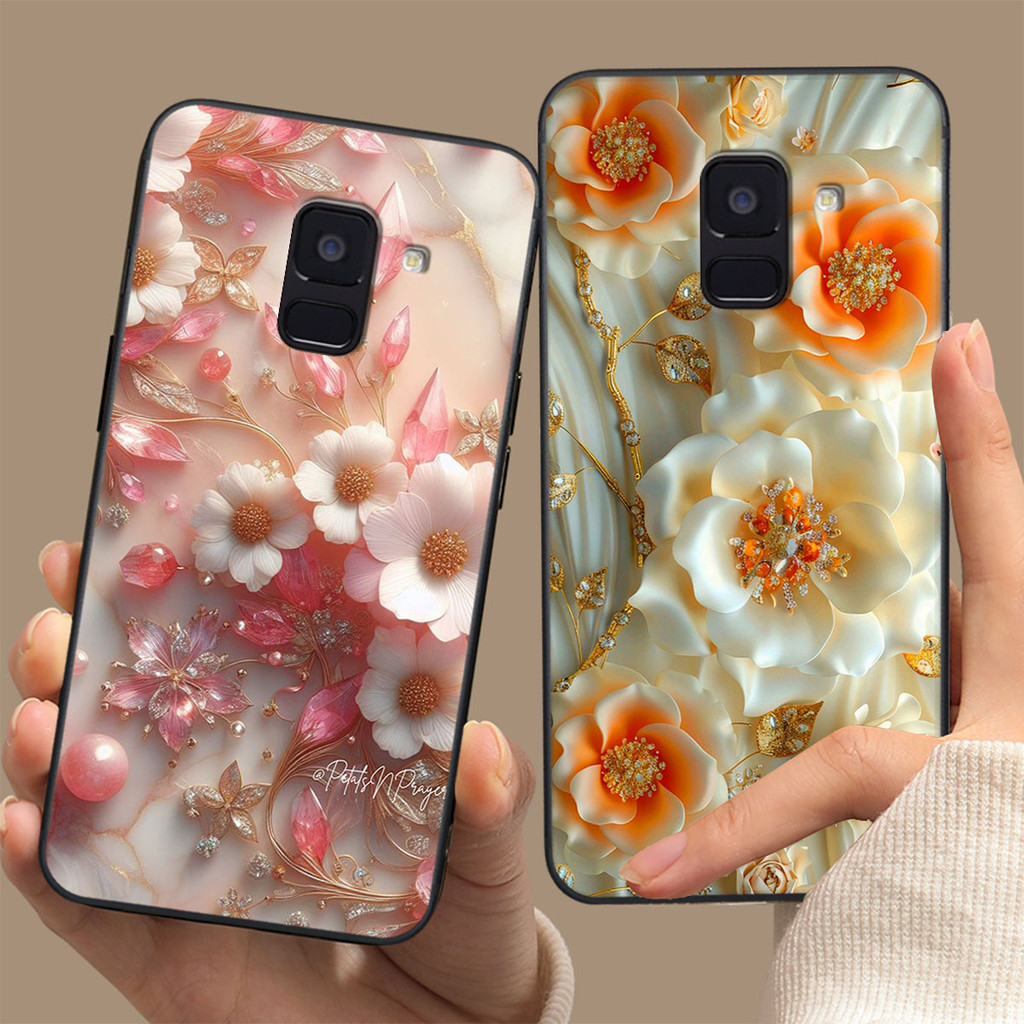 Ốp lưng Samsung A6 2018 / A6 Plus / A6+ in hình hoa xinh LUNA CASE