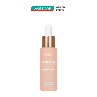 Tinh Chất Zakka Naturals Revival B3 Hỗ Trợ Mờ Thâm Đỏ, Sáng Đều Màu Da Anti-Blemish Brightening 15ml