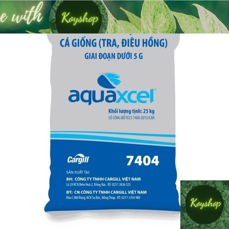 1kg cám cá cargill 7404 bôt và 7404S hạt nhuyễn 0.5 ly cho ca bột, cá giống chất lượng cao giá tốt n