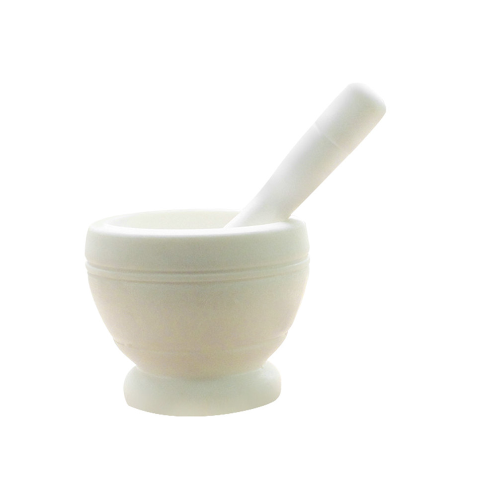 Bếp Gia Đình Tỏi Pugging Pot Pedestal Bát Mortar Và Pestle Set (Trắng)