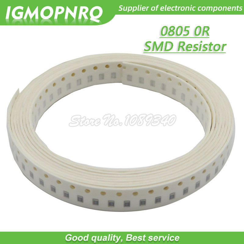 300 Chiếc 0805 SMD Điện Trở 0 ohm Chip Điện Trở 1 / 8W 0R ohms 0805 0R