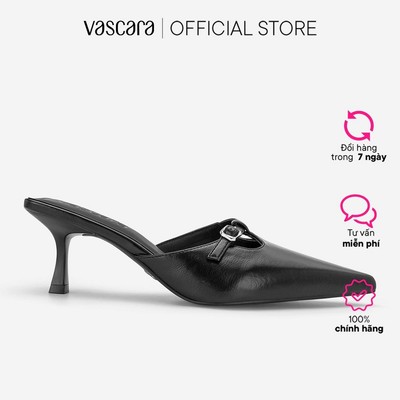 Vascara Guốc Mũi Nhọn T-Bar Phối Khoá Trang Trí - GNN 0233