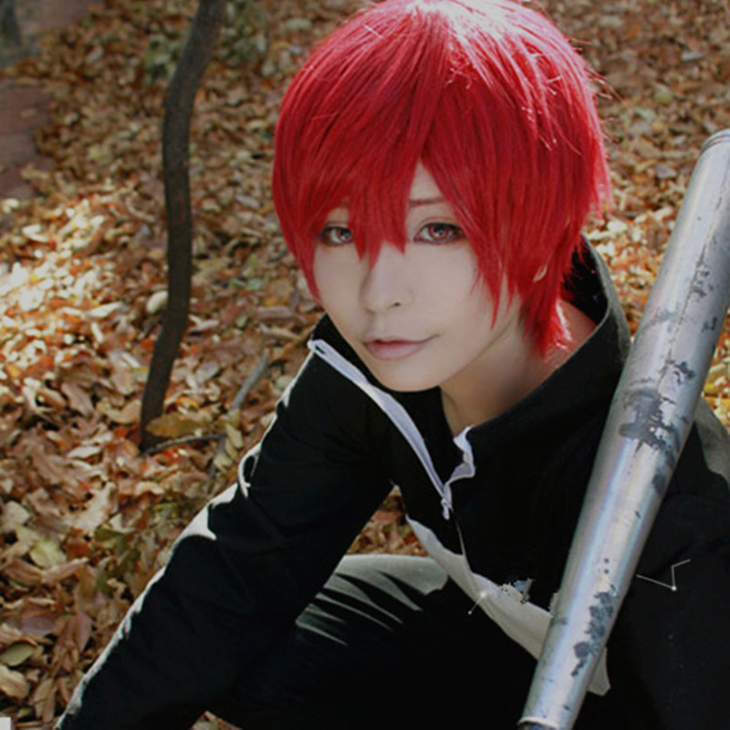 Lớp học ám sát Cosplay Karma Akabane Tóc giả ngắn