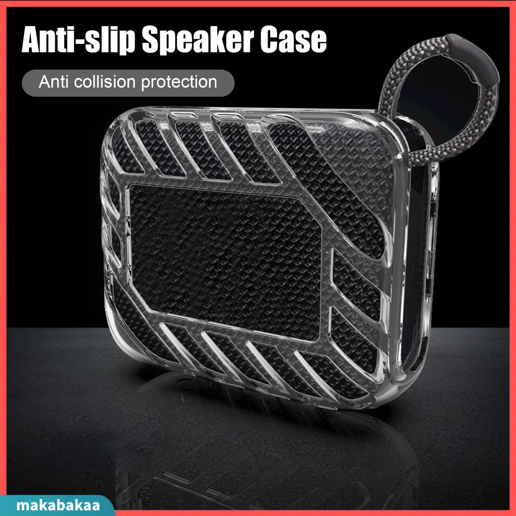Makabakaa.th Ốp Bảo Vệ TPU Cho JBL Go 4 Loa BT Di Động Chống Rơi Pha Lê Chống Trơn Trượt Vỏ Tay Tron