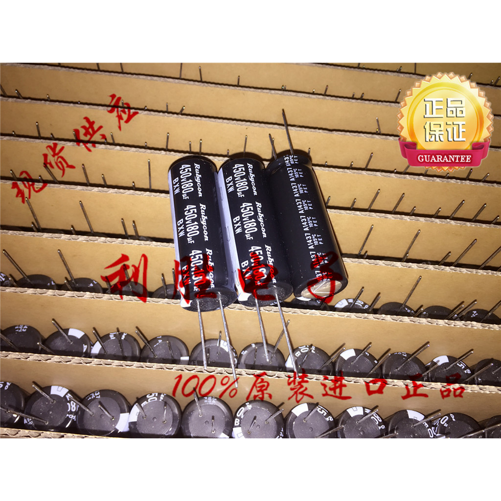 1 Chiếc 180UF 450V Nhật Bản Rubycon RUBYCON Tụ 450V180UF 18 * 50 BXW Tần Số Cao