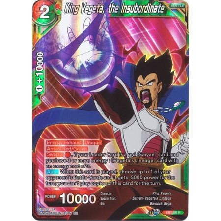 Thẻ Bài Dragon Ball King Vegeta, the Insubordinate - EB1-56 - Rare Foil