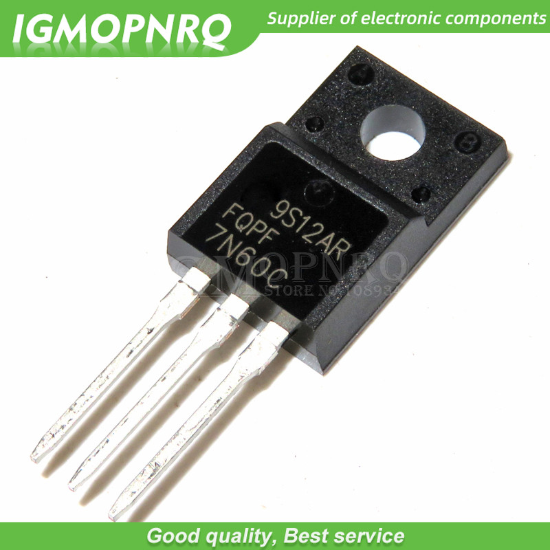 20 Chiếc FQPF7N60C 7N60C 7N60 600V 7A MOSFET N Kênh transistor TO 220F Mới Ban Đầu