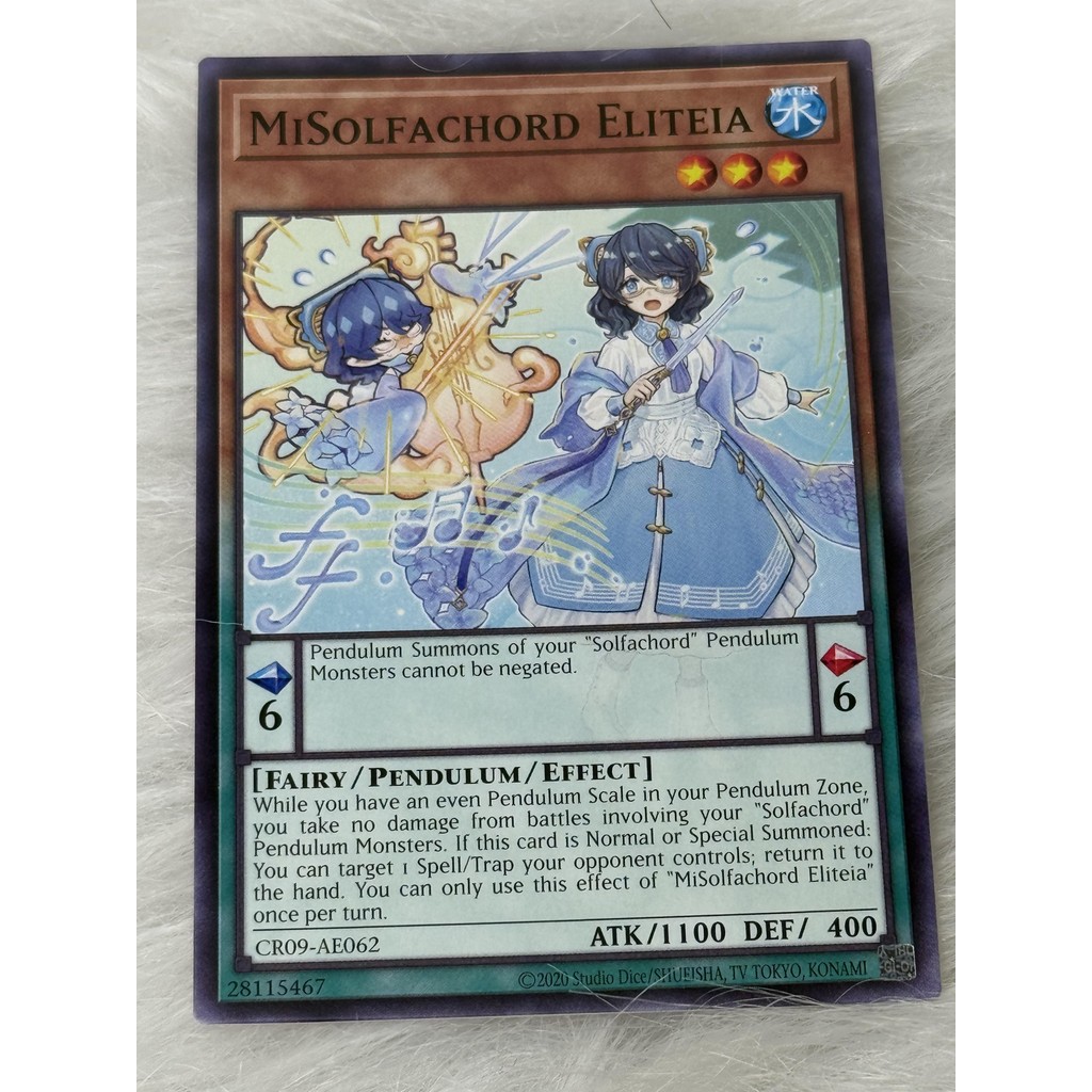 Thẻ bài Yugioh Tiếng Anh chính hãng: MiSolfachord Eliteia (CR09-AE062)