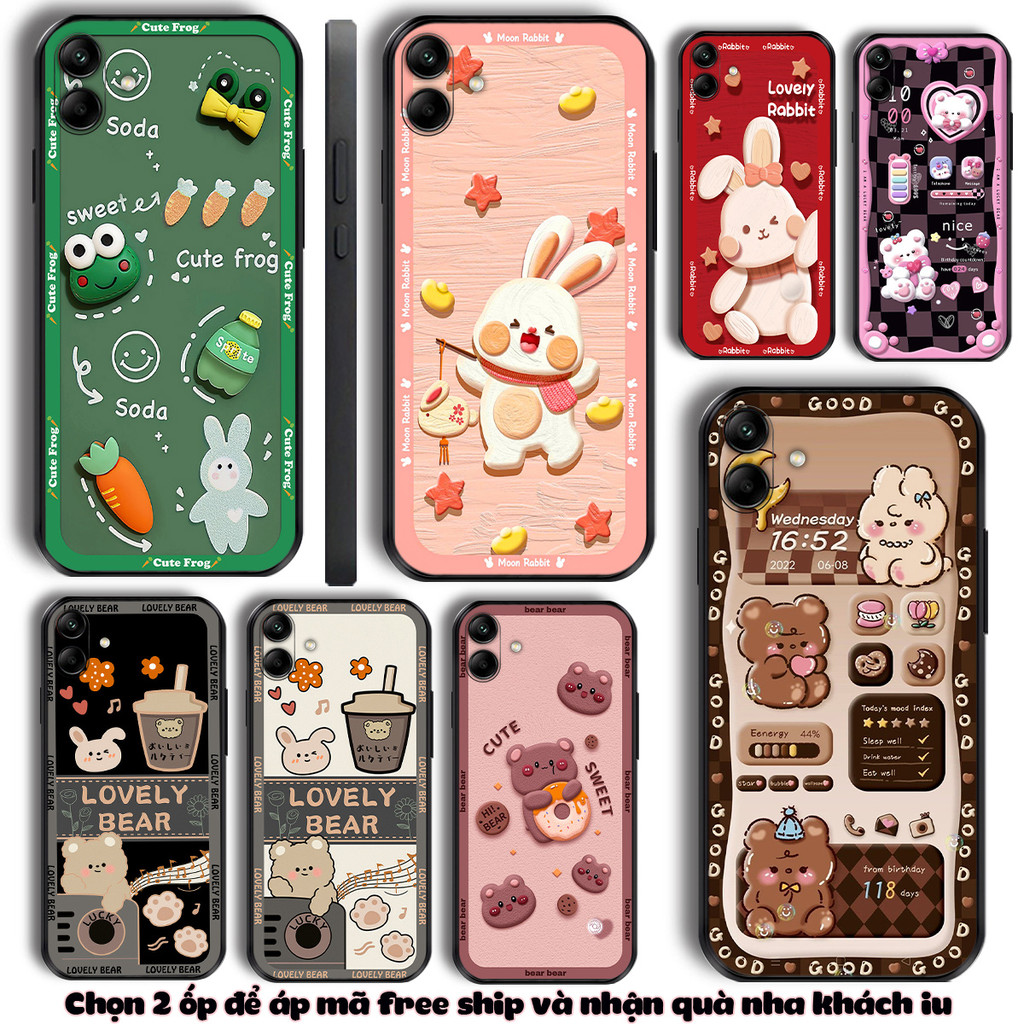 Ốp lưng Samsung A05 , A03 , A04 , A06 A07 5G ếch xanh bánh gấu cute dễ thương