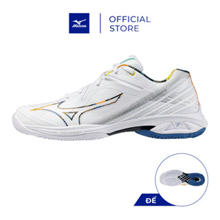  Giày Cầu Lông Unisex Mizuno Wave Claw 3 - Trắng Cam Xanh - 71GA244333 