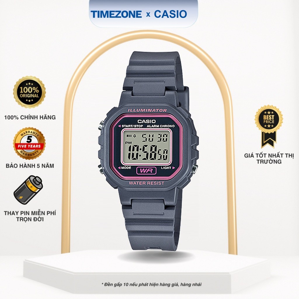 Đồng hồ Casio Chính Hãng 34mm Nữ LA-20WH-8A Kính Nhựa - TIMEZONEVN