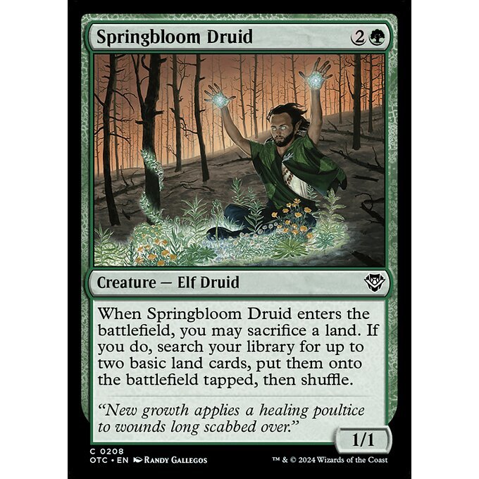 Magic: The Gathering - Outlaws of Thunder Junction Commander - Springbloom Druid (208)