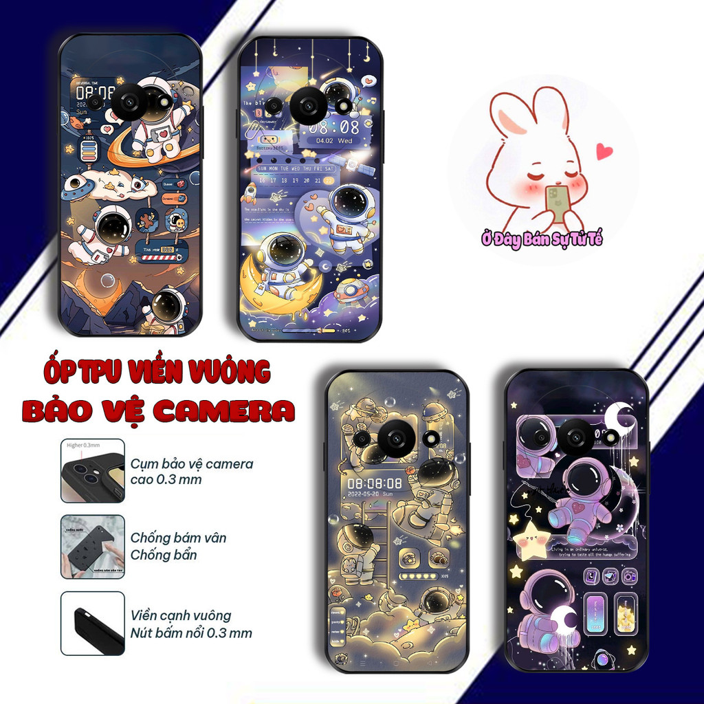 Ốp lưng Redmi A3 , Poco C61 Redmi 14c Poco C75 phi hành gia cute Astronaut cute đẹp