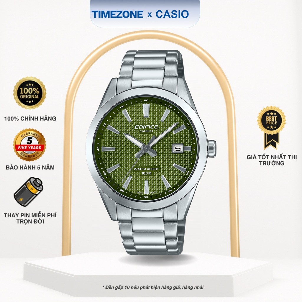 Đồng hồ Casio Chính Hãng 48mm Nam EFV-160D-3A Dây Kim Loại - TIMEZONEVN