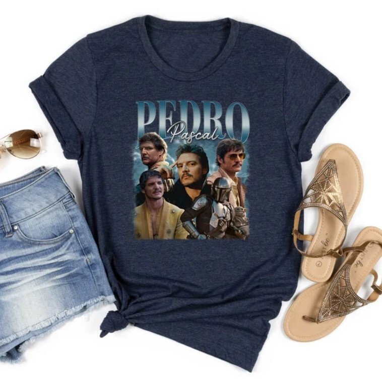 2025 Gildan tay ngắn cho nam thập niên 90 Retro Ngộ nghĩnh Pedro Pascal Áo thun, Áo sơ mi Pedro Pasc