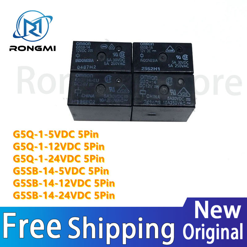 ◠◠◠5 Cái / lốc Chính Hãng G5Q-1-5VDC G5Q-1-12VDC G5Q-1-24VDC G5SB-14-5VDC G5SB-14-12VDC G5SB-14-24VD