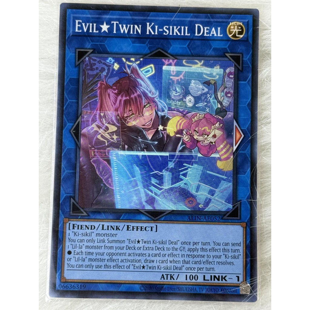 Thẻ bài Yugioh Tiếng Anh chính hãng: Evil★Twin Ki-sikil Deal (ALIN-AE052)