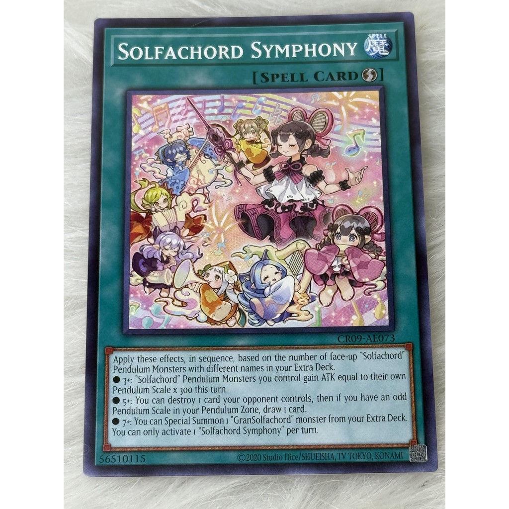 Thẻ bài Yugioh Tiếng Anh chính hãng: Solfachord Symphony (CR09-AE073)