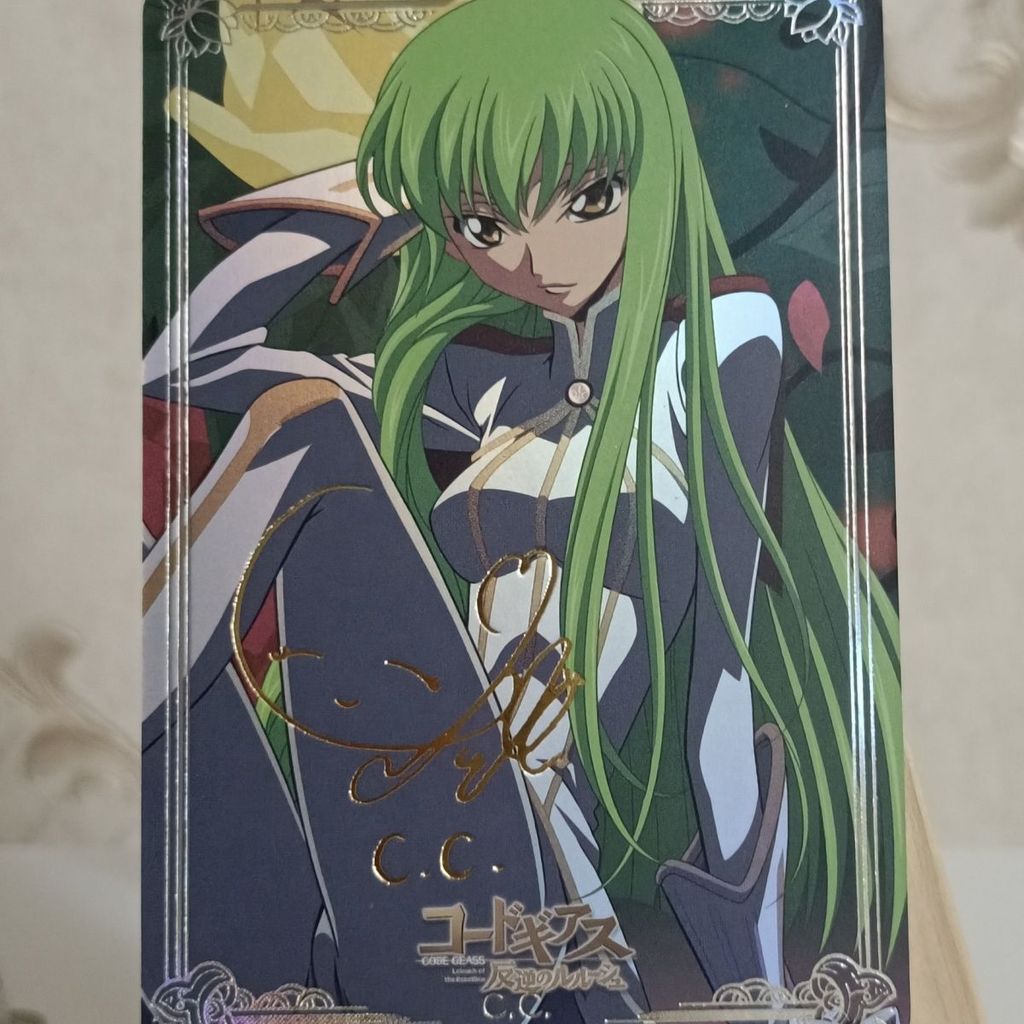 Lelouch Nogami Bạch đàn c.c.c. Boutique Gold Sign Flash Card Color Flash Craft 86 * 59