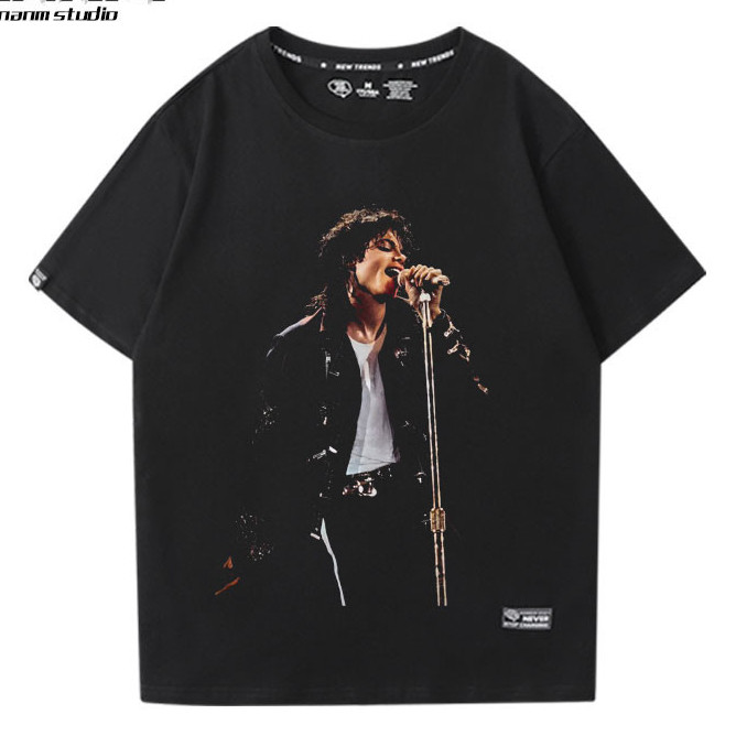 Bánh quế 2025 dành cho bạn bè (Áo thun ngắn tay Michael Jackson Michael Jackson In hình Retro xs-3xl