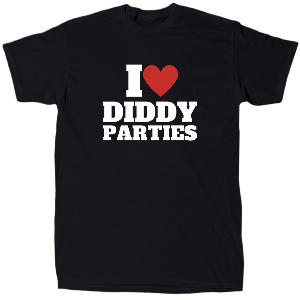 2025 bánh quế cho bạn bè Tôi yêu Diddy Party Áo thun nam vui nhộn tấn công XS-3XL 1 bông