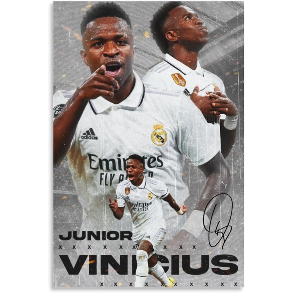 Vinicius Jr Poster Vini Jr Ký Bóng Đá Poster Nghệ Thuật Treo Tường Canvas In Phòng Thẩm Mỹ Trang Trí