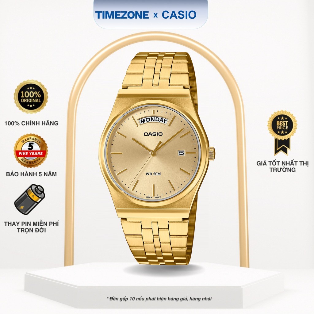 Đồng hồ Casio Chính Hãng 41mm Nam MTP-B146G-9A Dây Kim Loại - TIMEZONEVN