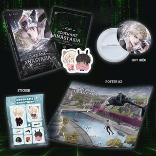 [Phụ Kiện Bookmark + Sticker + HHiệu + Pos] Bản Đặc Biệt - Codename Anastasia - Mật Danh Anastasia - Tập 1, 2 + Quà 700k