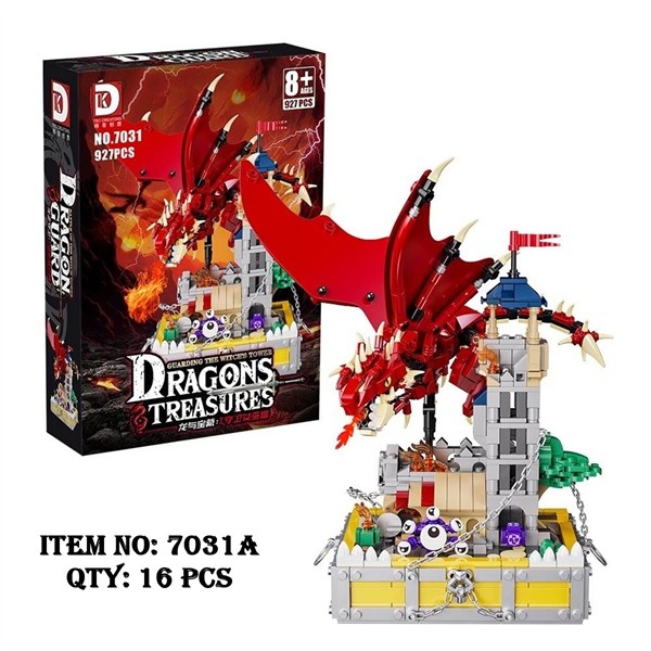 7031A HỘP LẮP RÁP LÂU ĐÀI RỒNG 927 MIẾNG