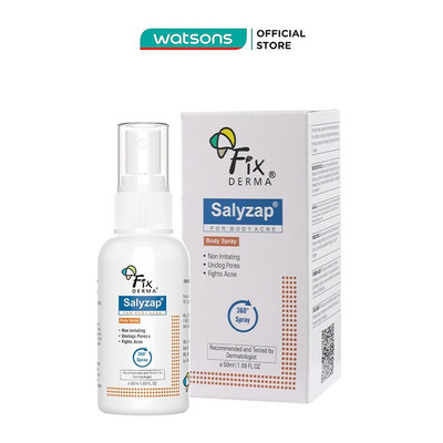 Xịt dưỡng Fixderma Salyzap For Body Acne Body Spray Giảm Mụn Lưng & Cơ Thể 50ml