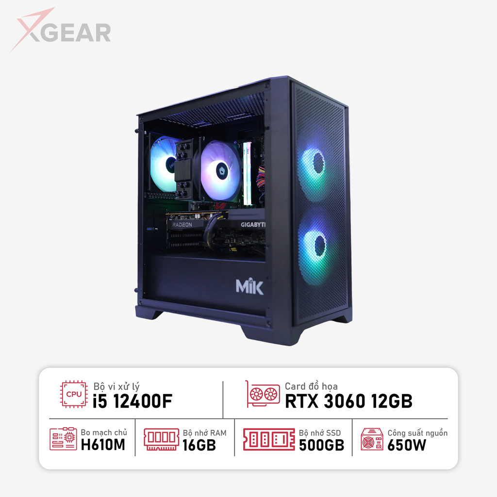 PC Hi5-306 Performance (Core I5 12400F | RAM 16GB | RTX 3060 12GB | SSD 512GB)