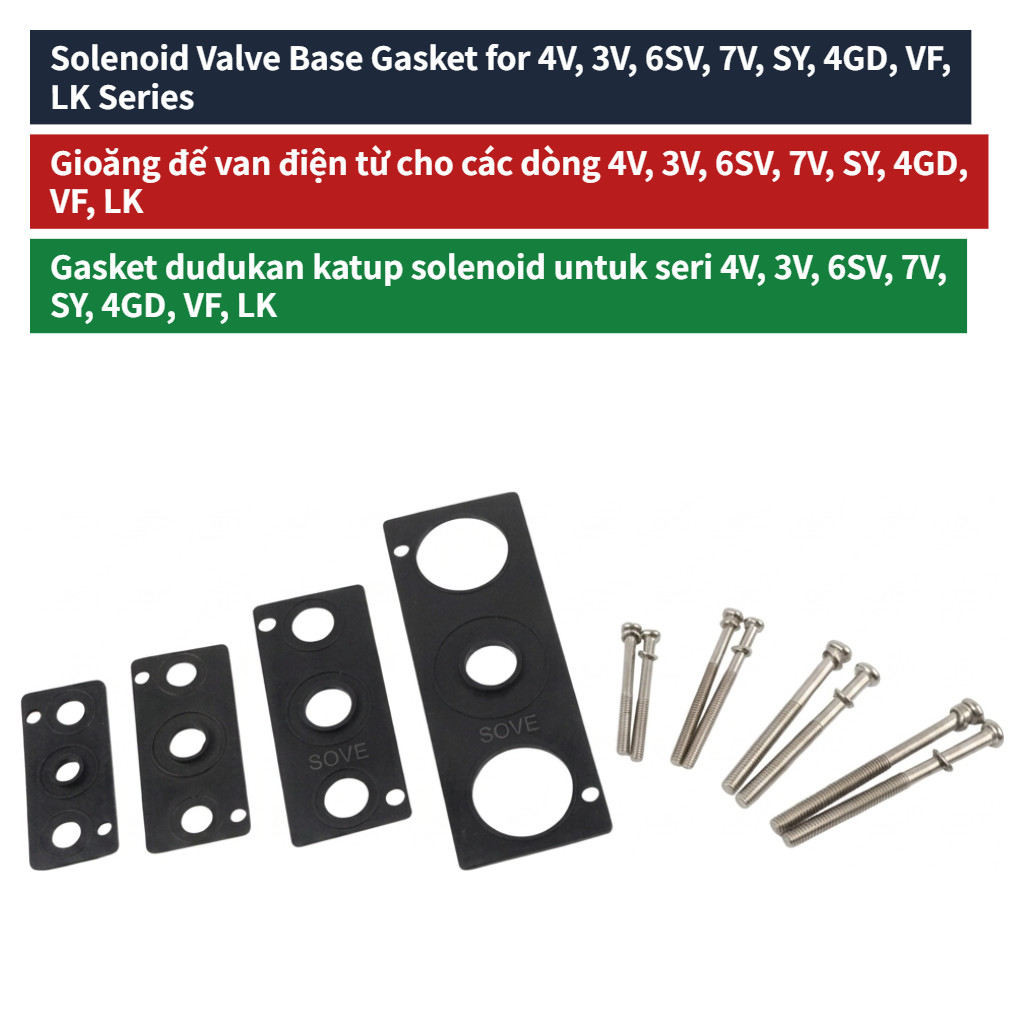 SY3000/5000/7000 Solenoid Valve Manifold Gasket, High Temp Fluorine Rubber Valve Plate Seal